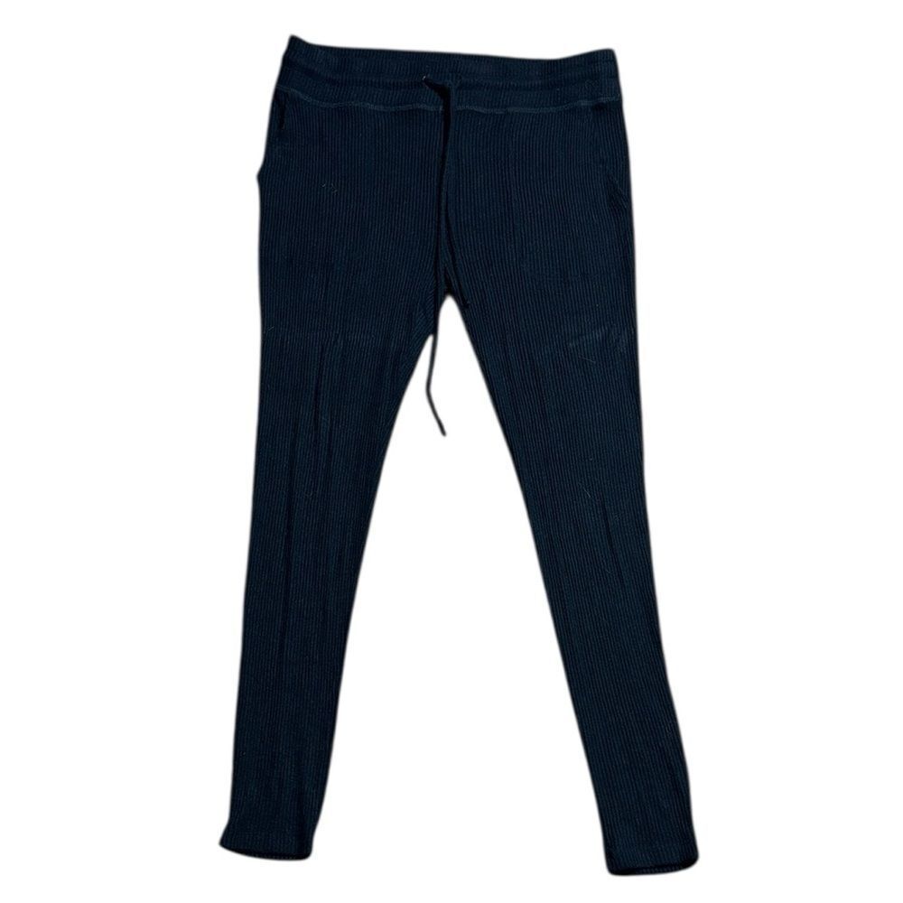 Beyond yoga women’s medium your line midi ribbed sweatpants‎ black soft